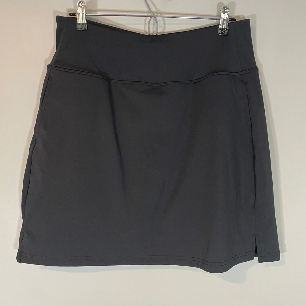 Santiny Womens Black Athletic Tennis Golf Skort Built in Shorts Size Large NWT